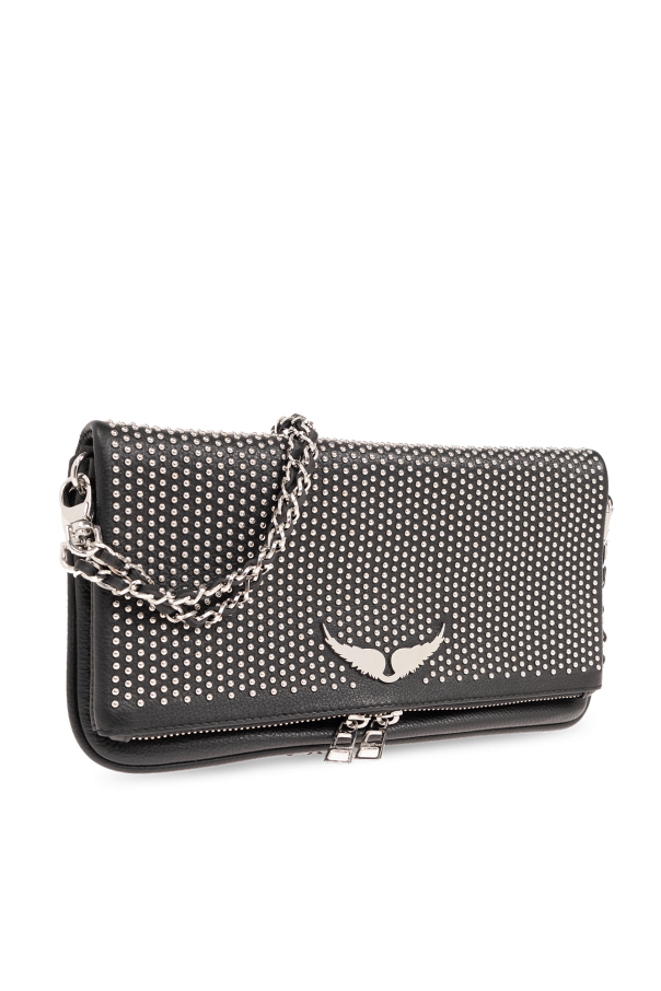 Rock Black Leather Clutch | Zadig&Voltaire